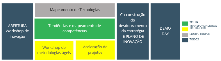 Figura 1. Estrutura do Programa de Inovação - Fases e trilhas.